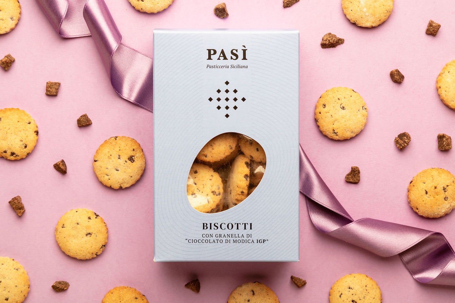 Biscotti con granella fondente di "Cioccolato di Modica IGP"