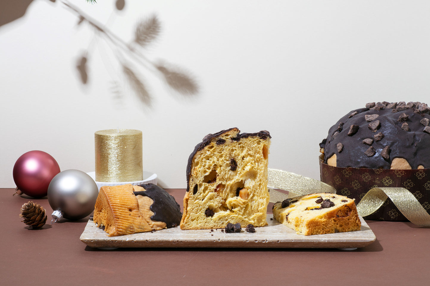 Panettone Artigianale con Scaglie da "Cioccolato di Modica IGP" 100% e Arancia