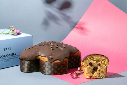 Colomba con granella fondete al "Cioccolato di Modica IGP" e Arancia