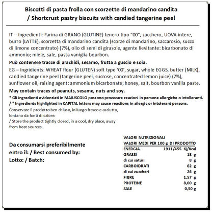 Biscotti con Scorzette di Mandarino