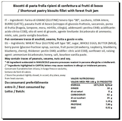 Biscotti Occhi di Bue con passata di Frutti di Bosco