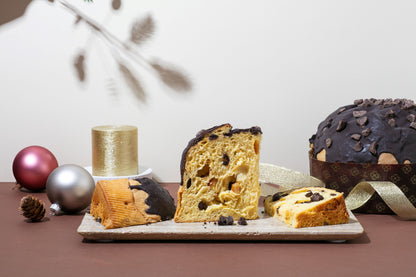 Panettone Artigianale con Scaglie da "Cioccolato di Modica IGP" 100% e Arancia